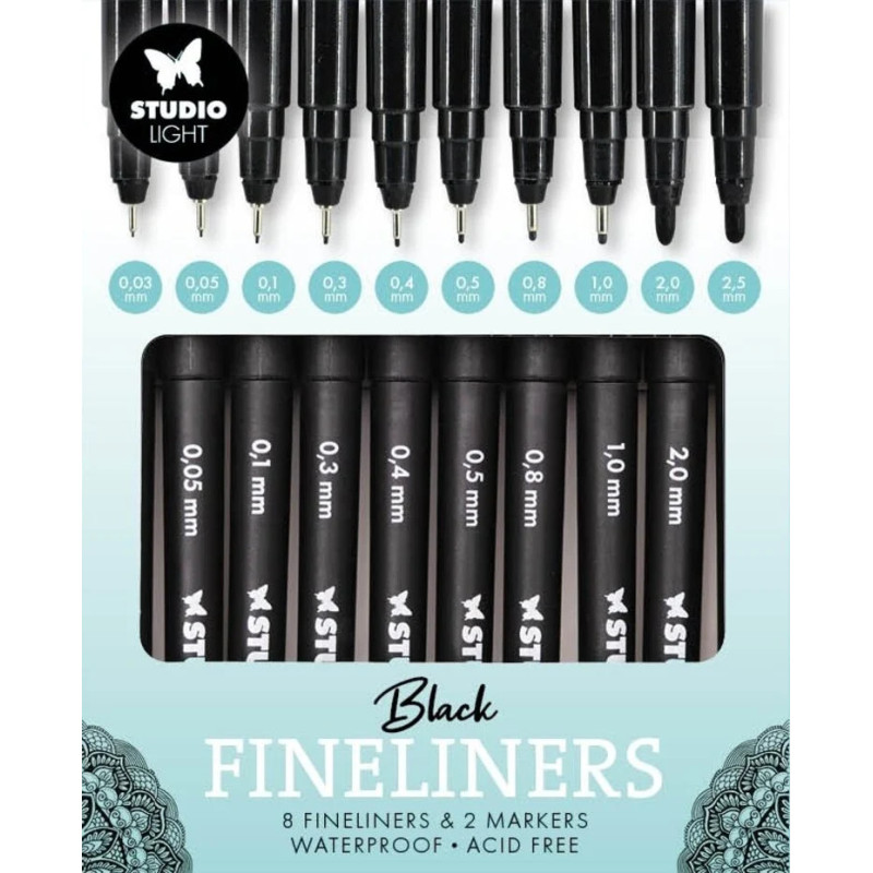 Studio Light Fineliners and Markers (8+2pcs) (SL-CO-FL01)
