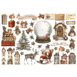 Stamperia - Gear up for christmas - Adhesive Ephemera