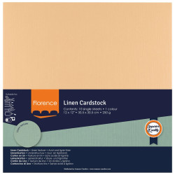 Florence • Linen Cardstock 250gsm 12x12" Parchment 10ST (2822-001)