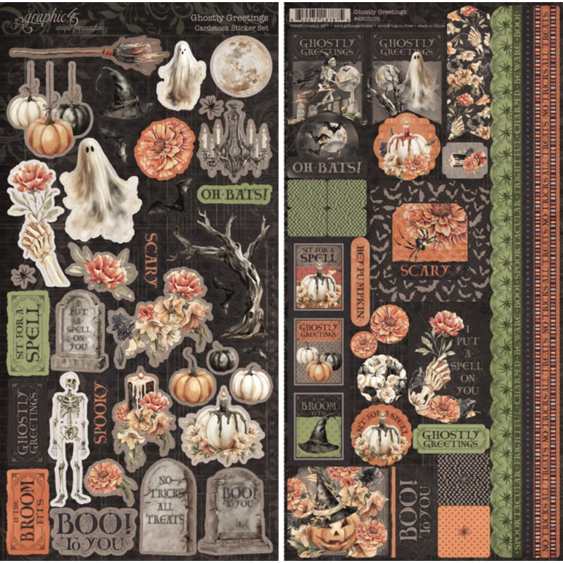 Graphic 45 Ghostly Greetings Sticker Set (4503076)