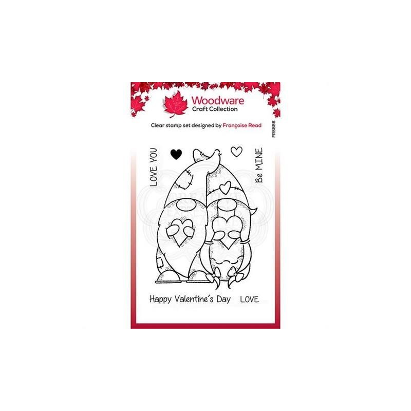 NYHET - Woodware Clear Stamp "Valentine Gnome" A6