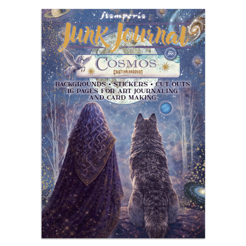 Stamperia Printed Art Junk journal: stickers, cut-outs, backgrounds for Art and Craft - Cosmos