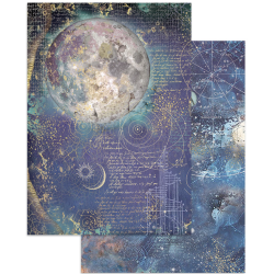 Stamperia Printed Art Junk journal: stickers, cut-outs, backgrounds for Art and Craft - Cosmos