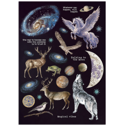 Stamperia Printed Art Junk journal: stickers, cut-outs, backgrounds for Art and Craft - Cosmos