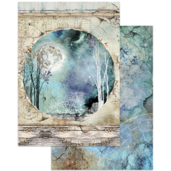 Stamperia Printed Art Junk journal: stickers, cut-outs, backgrounds for Art and Craft - Cosmos