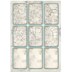 Stamperia Printed Art Junk journal: stickers, cut-outs, backgrounds for Art and Craft - Cosmos