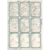 Stamperia Printed Art Junk journal: stickers, cut-outs, backgrounds for Art and Craft - Cosmos