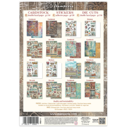Stamperia Printed Art Junk journal: stickers, cut-outs, backgrounds for Art and Craft - Furry Friends 2