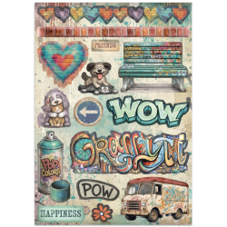 Stamperia Printed Art Junk journal: stickers, cut-outs, backgrounds for Art and Craft - Furry Friends 2