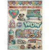 Stamperia Printed Art Junk journal: stickers, cut-outs, backgrounds for Art and Craft - Furry Friends 2