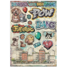 Stamperia Printed Art Junk journal: stickers, cut-outs, backgrounds for Art and Craft - Furry Friends 2