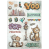 Stamperia Printed Art Junk journal: stickers, cut-outs, backgrounds for Art and Craft - Furry Friends 2