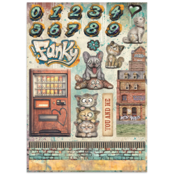 Stamperia Printed Art Junk journal: stickers, cut-outs, backgrounds for Art and Craft - Furry Friends 2