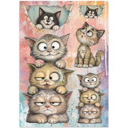 Stamperia Printed Art Junk Journal Focus Points for Art and Craft A5 - Furry Friends 2