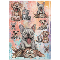 Stamperia Printed Art Junk Journal Focus Points for Art and Craft A5 - Furry Friends 2