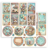 Stamperia Furry Friends 2 12x12 Inch Paper Sheet Cards and Rounds (1st) by Antonis Tzanidakis (SBB1172)