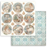 Stamperia White Christmas 12x12 Inch Paper Sheet Rounds (1st) by Cristina Radovan (SBB1160)