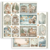 Stamperia White Christmas 12x12 Inch Paper Sheet Mixed Cards and Tags (1st) by Cristina Radovan (SBB1159)
