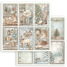 Stamperia White Christmas 12x12 Inch Paper Sheet 6 cards (1st) by Cristina Radovan (SBB1158)