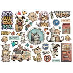 Stamperia Furry Friends 2 Die Cuts Assorted by Antonis Tzanidakis (DFLDC146)