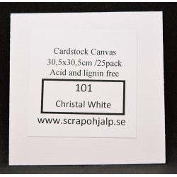 Scrap & Hjälp Cardstock Christal White 12"x12"