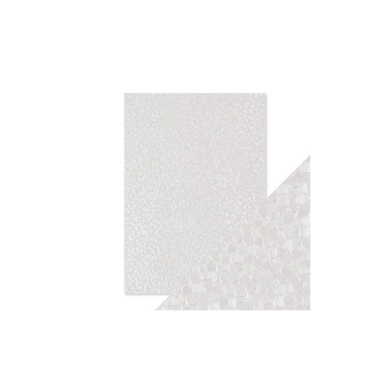Tonic Studios embossed A4 paper Handmade - snowdrop meadow