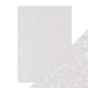 Tonic Studios embossed A4 paper Handmade - snowdrop meadow