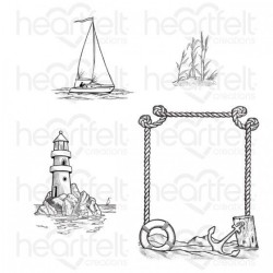 Heartfelt "Set" A Day at Sea Die, Stamp