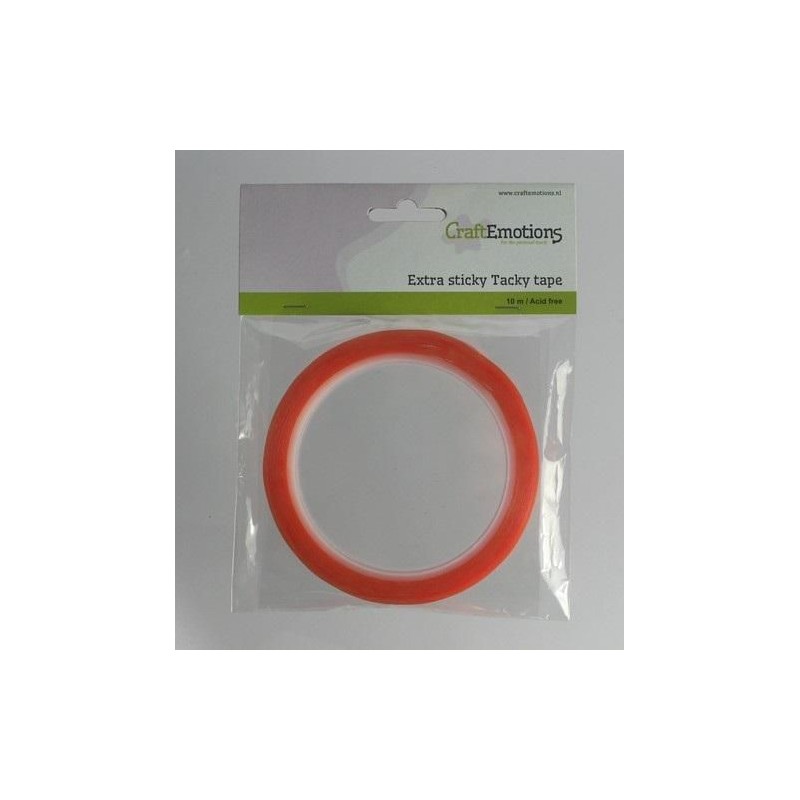 CraftEmotions Extra sticky tape Röd Tejp 6 mm 10 MT 1 RL