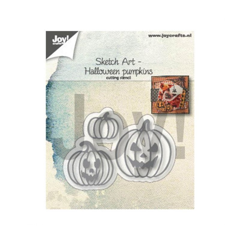 Joy!Crafts • Cutting stencil Noor Sketch Art Pompoenen :
