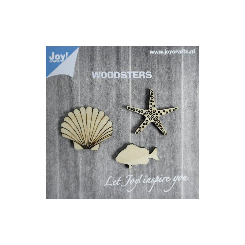 Joy! Crafts Woodsters - Wooden figures - Starfish conch fish