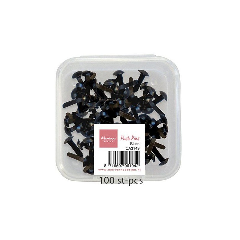 Marianne D Decoratie Push Pins - Zwart