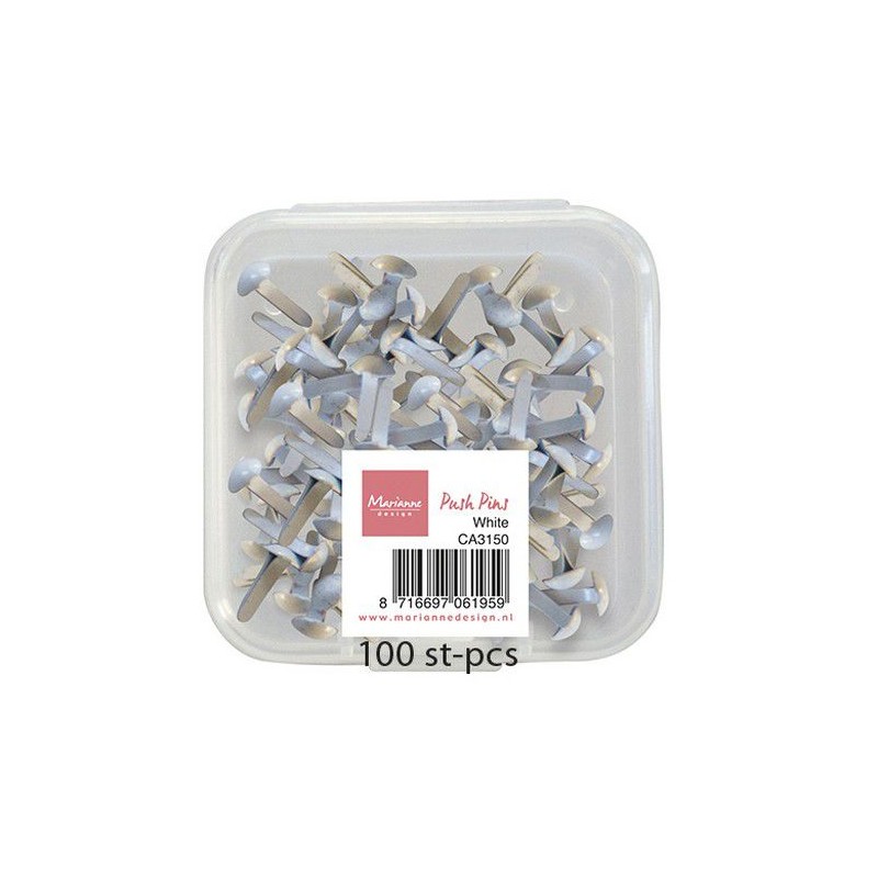 Marianne D Decoratie Push Pins - Wit Vit