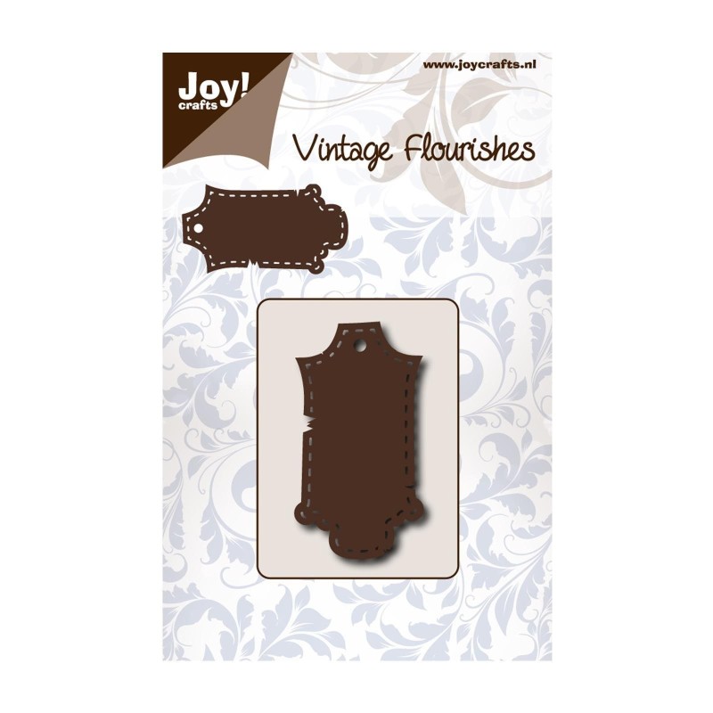 Joy!Crafts die vintage flourishes label gestikt