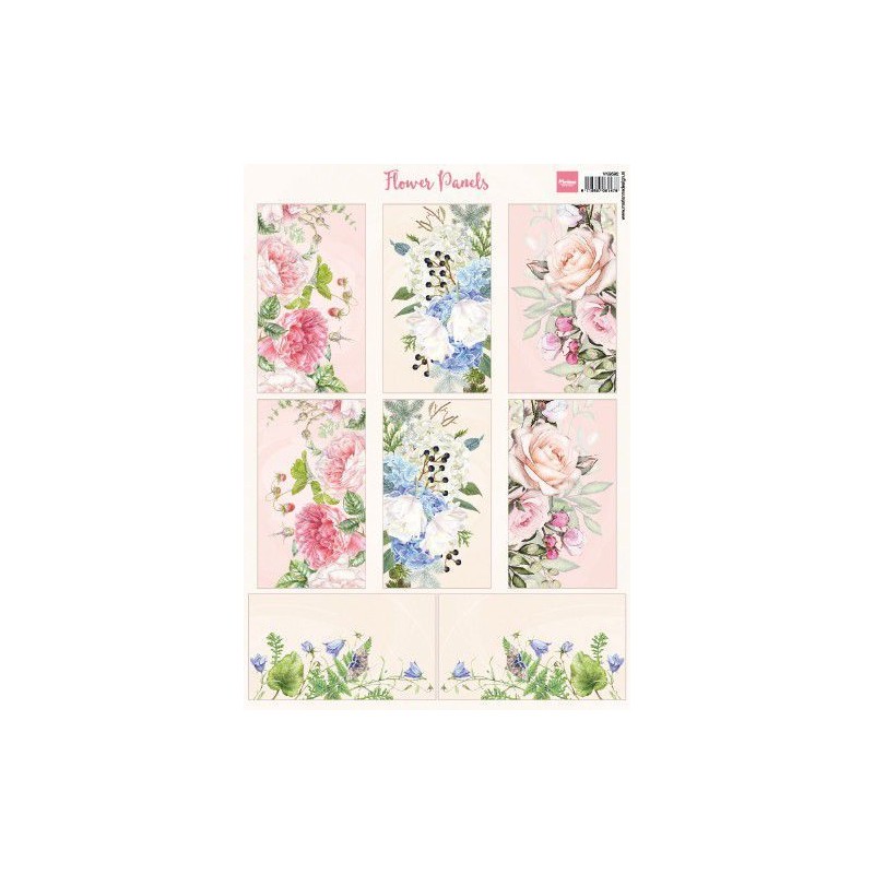 Marianne D Decoupage Flower Panels  A4
