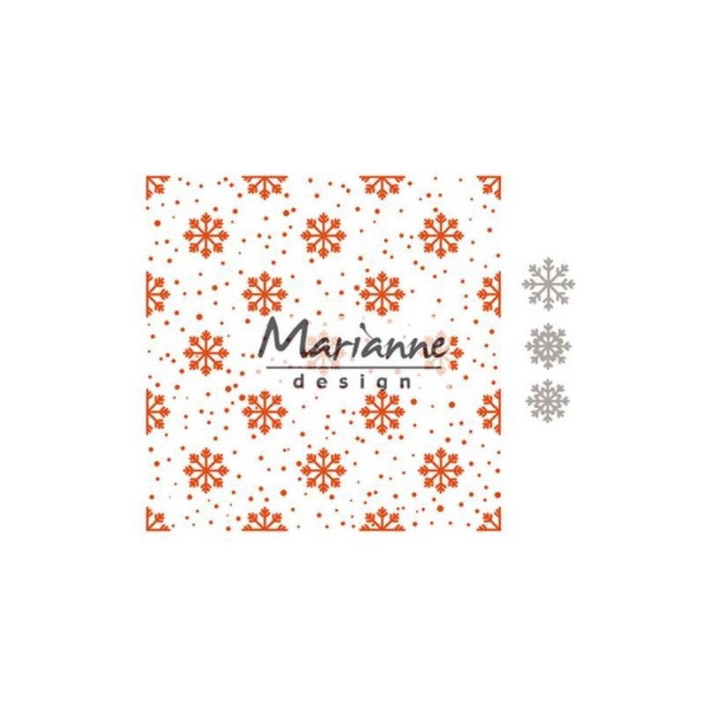 Marianne D Embossing folder + Die Snow and Ice Crystals 15,2x15,4cm