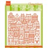 Marianne D Embossing folder Extra Dutch houses 15,2x15,4 cm