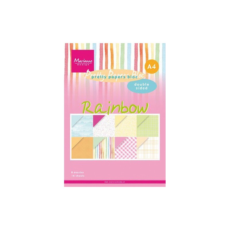 Marianne Design A4 Paper pad Rainbow PK9175