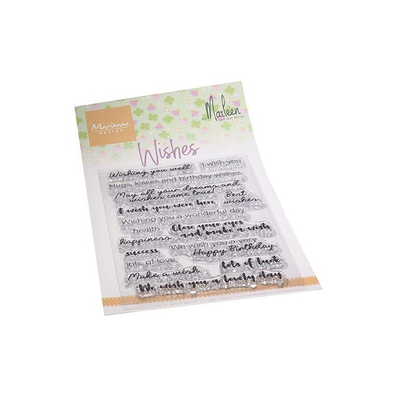 Marianne D Clear Stamps Wishes (ENG) by Marleen  110x118mm