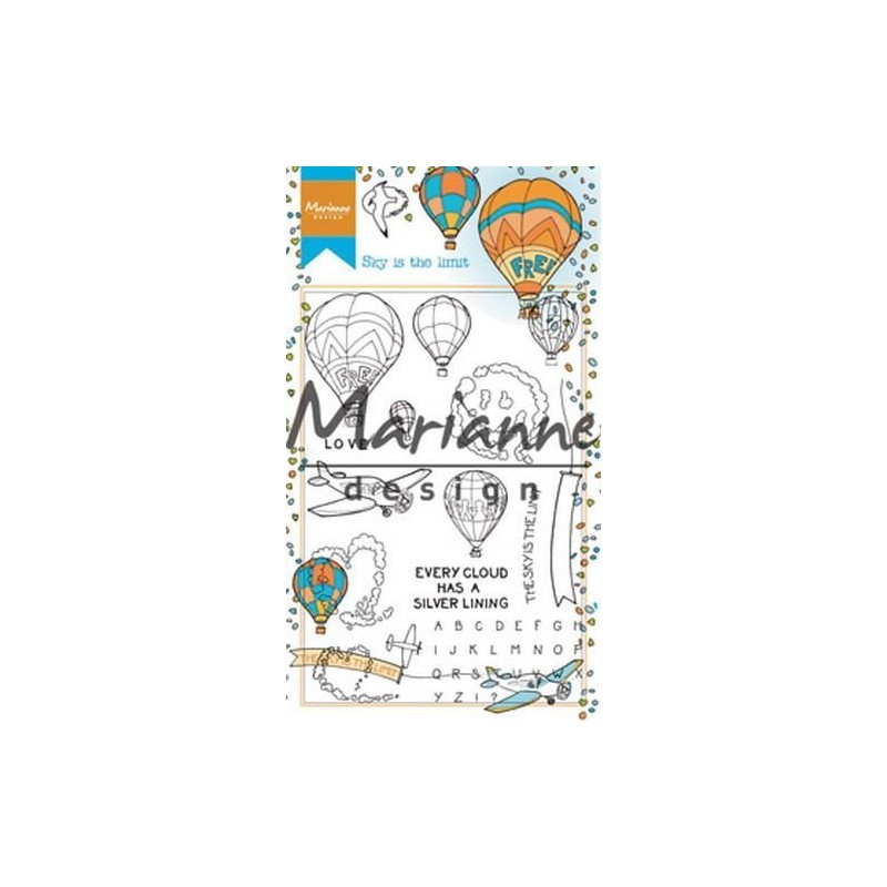 Marianne D Clear Stamps Hetty‘s Border Sky is the limit  95x140mm