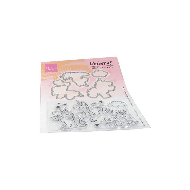Marianne D Clear stamp Eline‘s Animals - Unicorns  (11 stamp 4 dies)