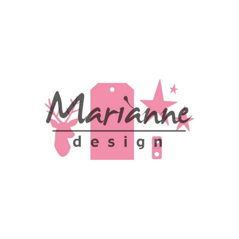 Marianne D Collectable Giftwrapping - Karin‘s deer, stars & tag