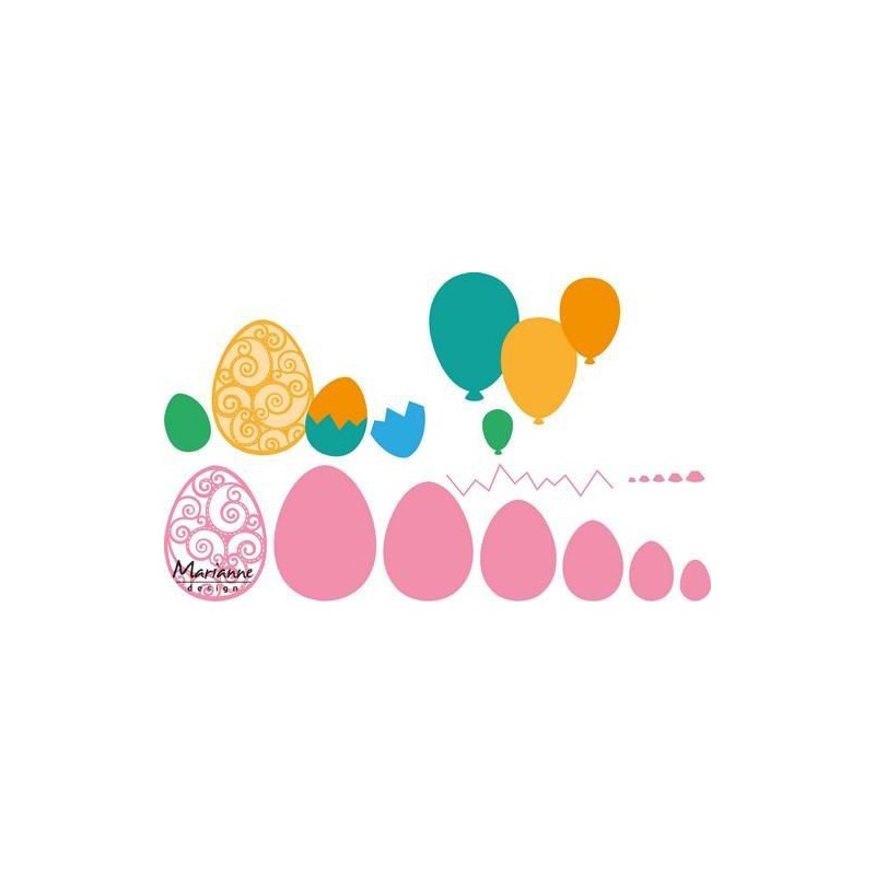 Marianne D Collectable Easter eggs / balloons 15x21 cm