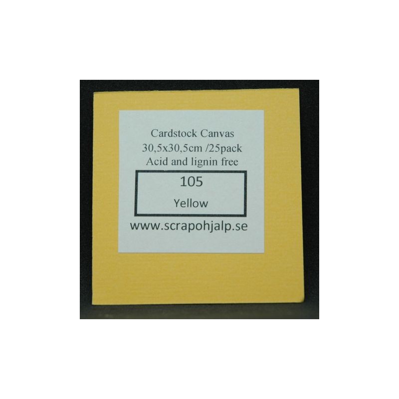 Scrap & Hjälp Cardstock Yellow 12"x12" 25 pack eller styckvis SoH105