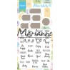 Marianne D Stamp & Die set Mini labels Text (Eng)
