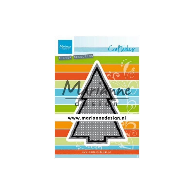 Marianne Design DIES Cross Stitch Christmas Tree  74x109 mm
