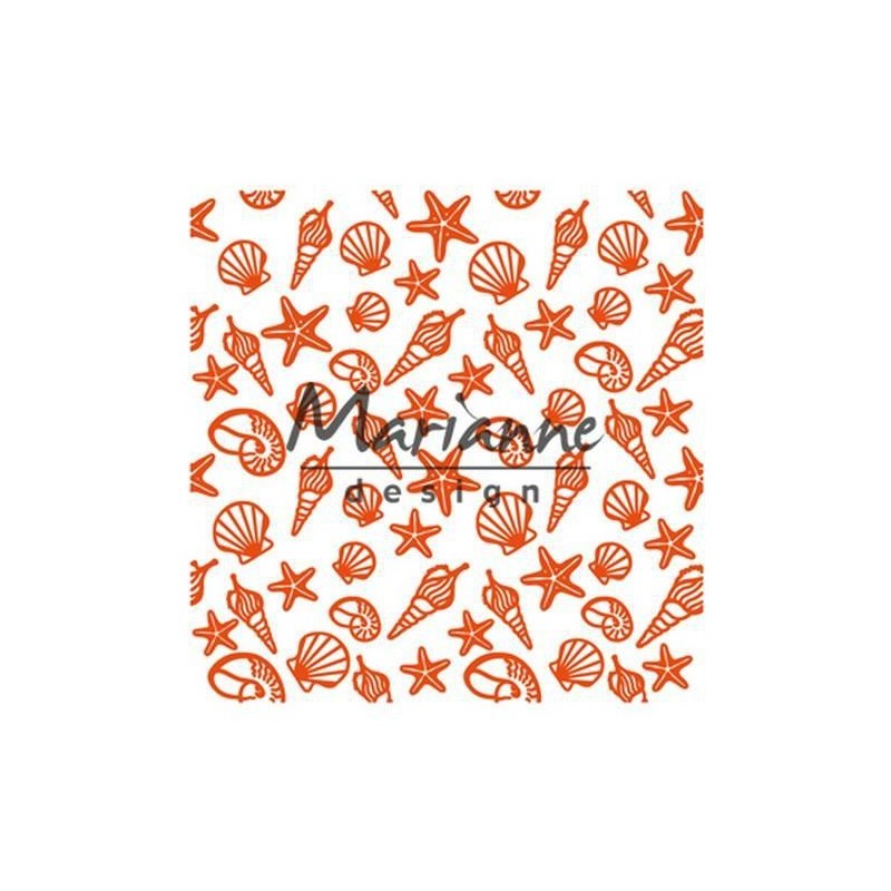 Marianne D Embossing folder 3D Sea shells  15,2x15,4cm