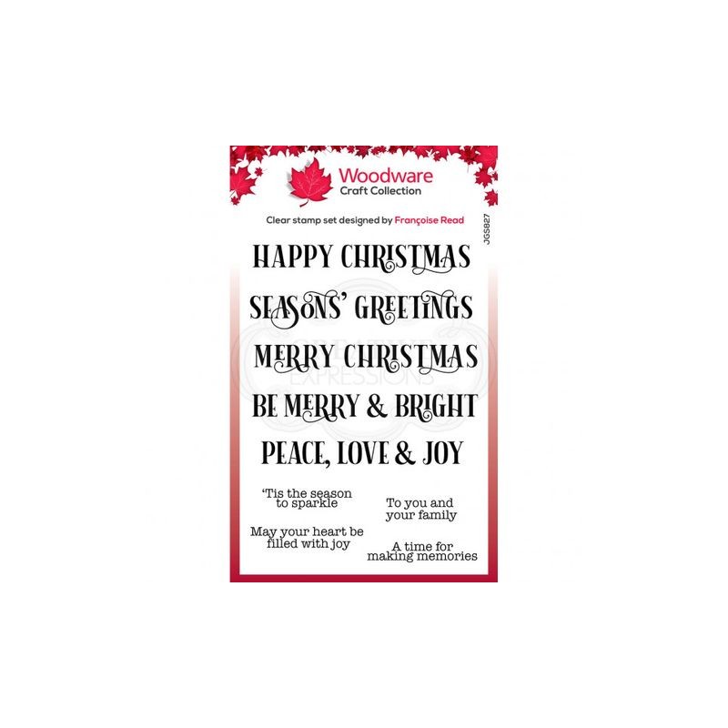 Woodware clear stamp TXT christmas sparkl A6