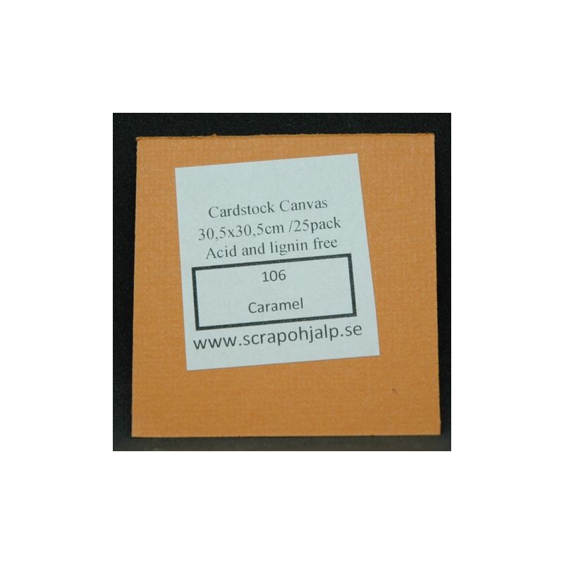Scrap & Hjälp Cardstock Caramel 12"x12"