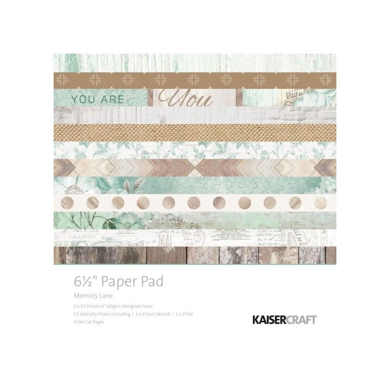 Kaisercraft paper pad  Memory lane 16,5x16,5cm